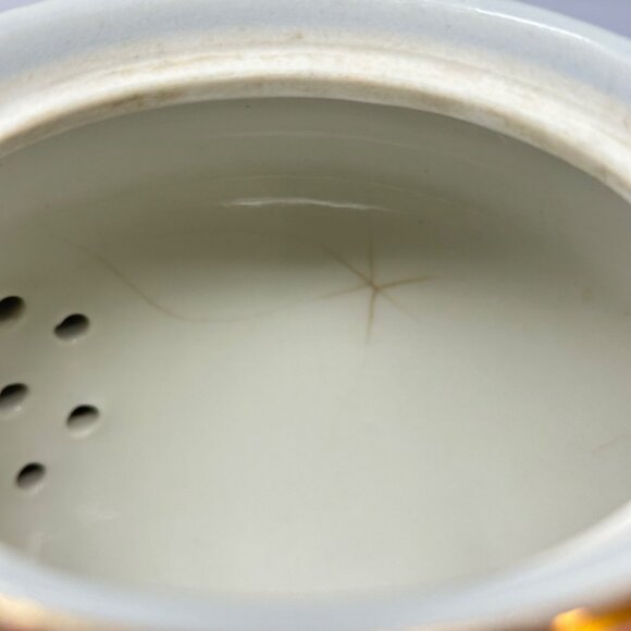 Vintage Hall 12-Cup Pink & Gold Floral Teapot 054 GL READ - Picture 10 of 13